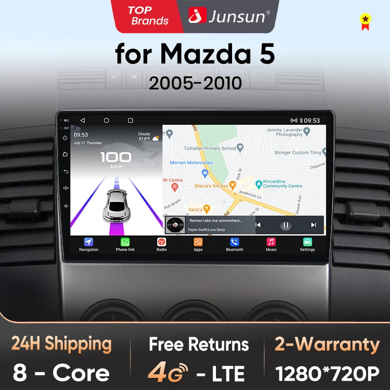 Android 13 Car Radio – 8-Core, Wireless CarPlay