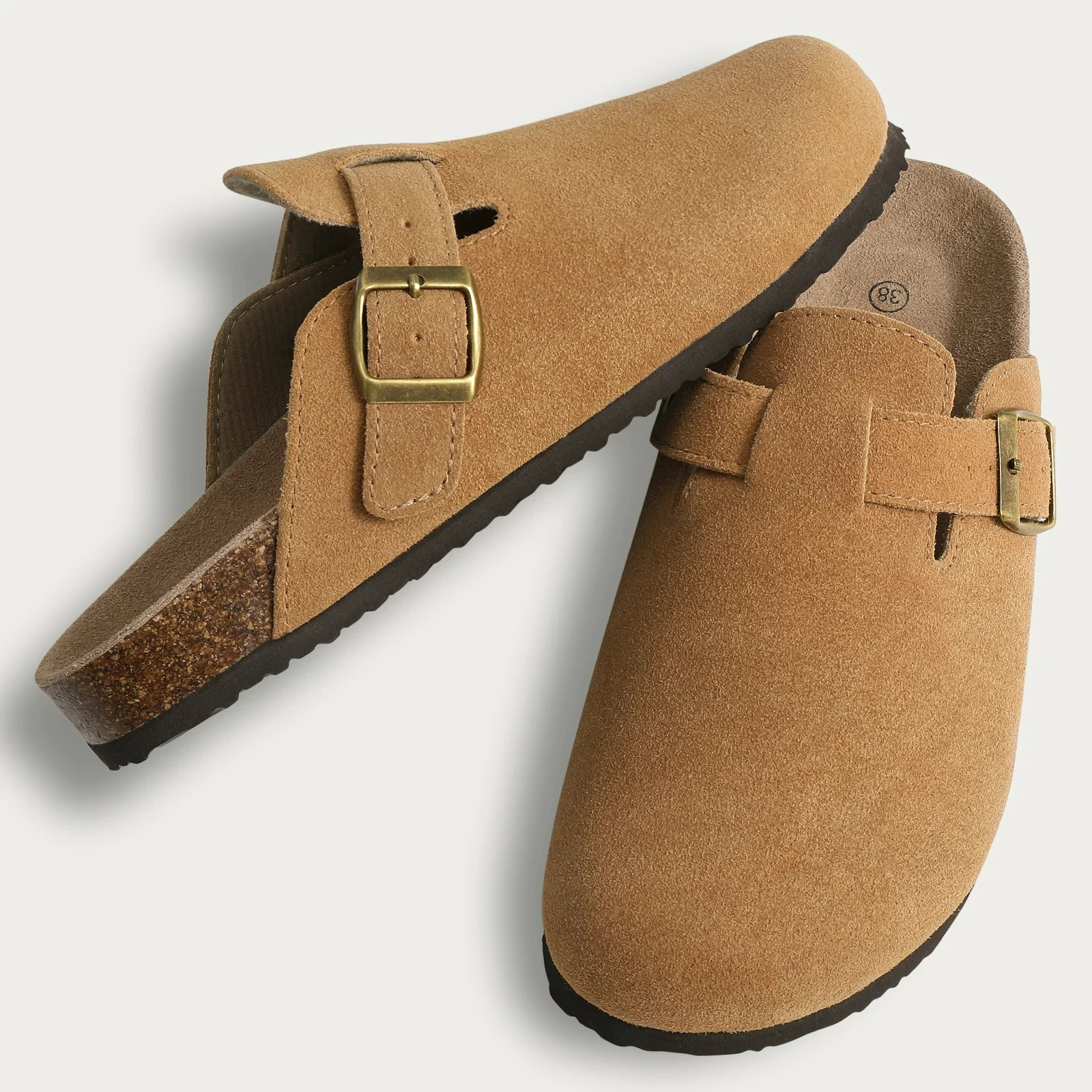Cork Suede Mule Slippers - Image 9