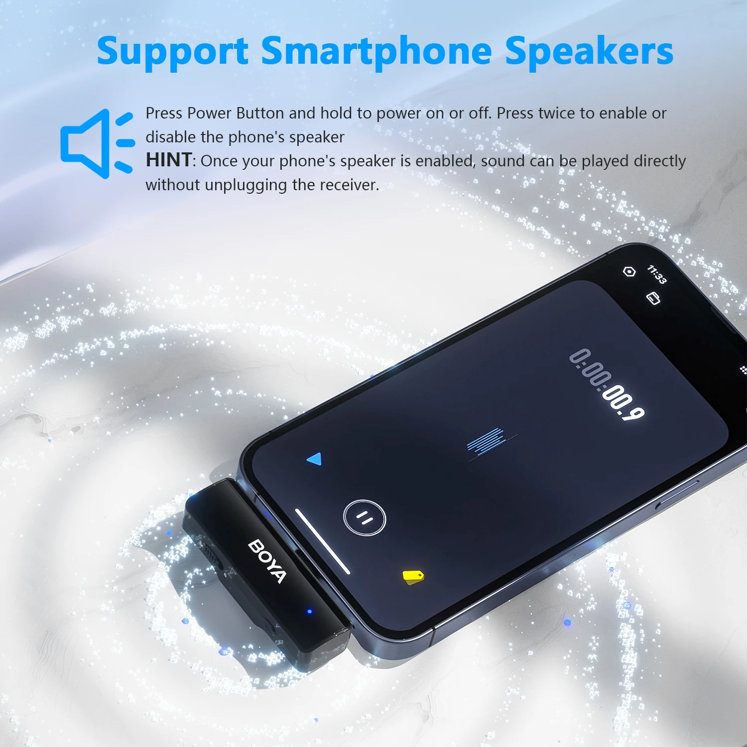 Boya Wireless Lavalier Microphone for iPhone & iPad - Image 5