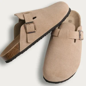 Cork Suede Mule Slippers