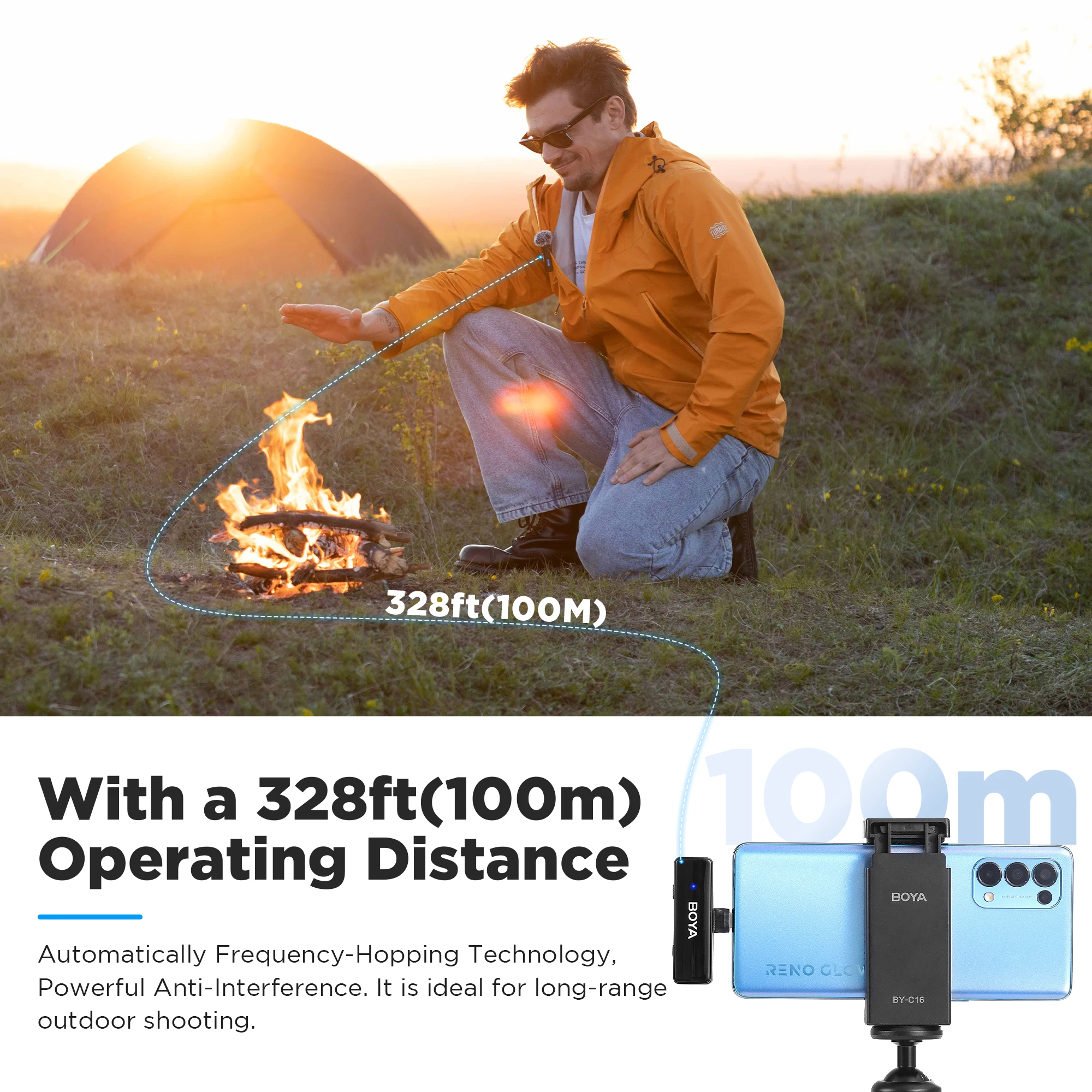 Boya Wireless Lavalier Microphone for iPhone & iPad - Image 2