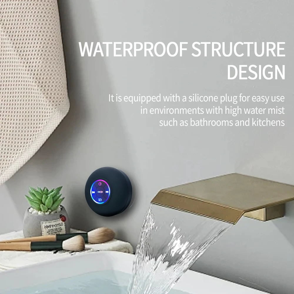 Waterproof Bluetooth Speaker with LED Lights - Image 3