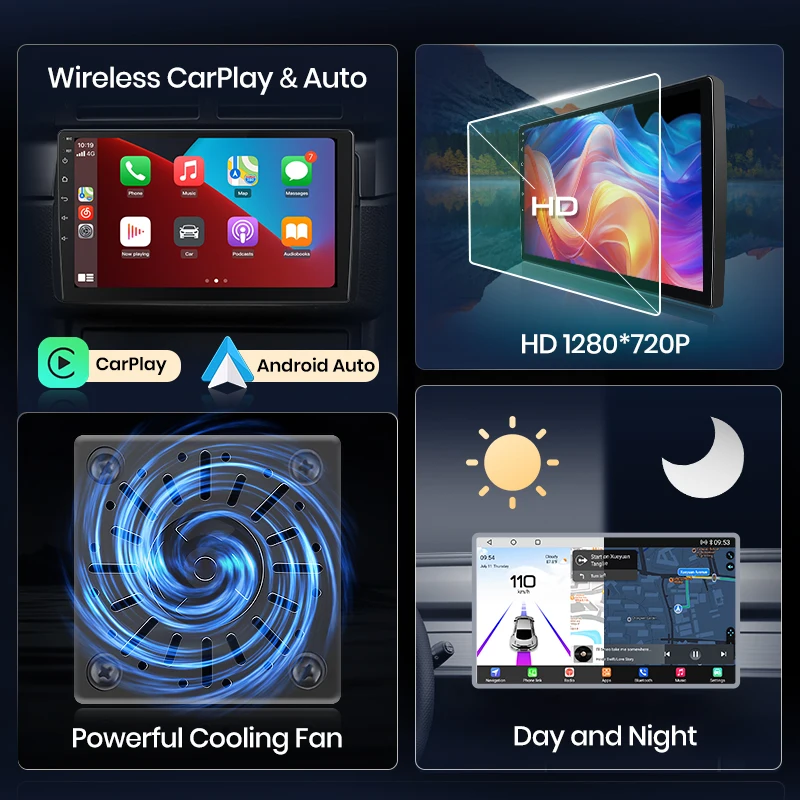 Android 13 Car Radio – 8-Core, Wireless CarPlay - Image 3