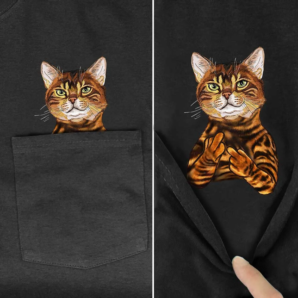 Cat Print Summer T-Shirt - Image 5