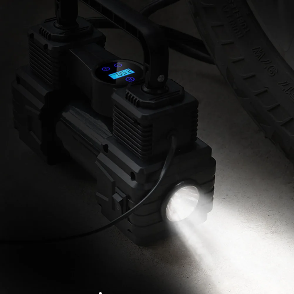 12v 150psi Mini Air Compressor Dual Cylinder With Led - Image 4