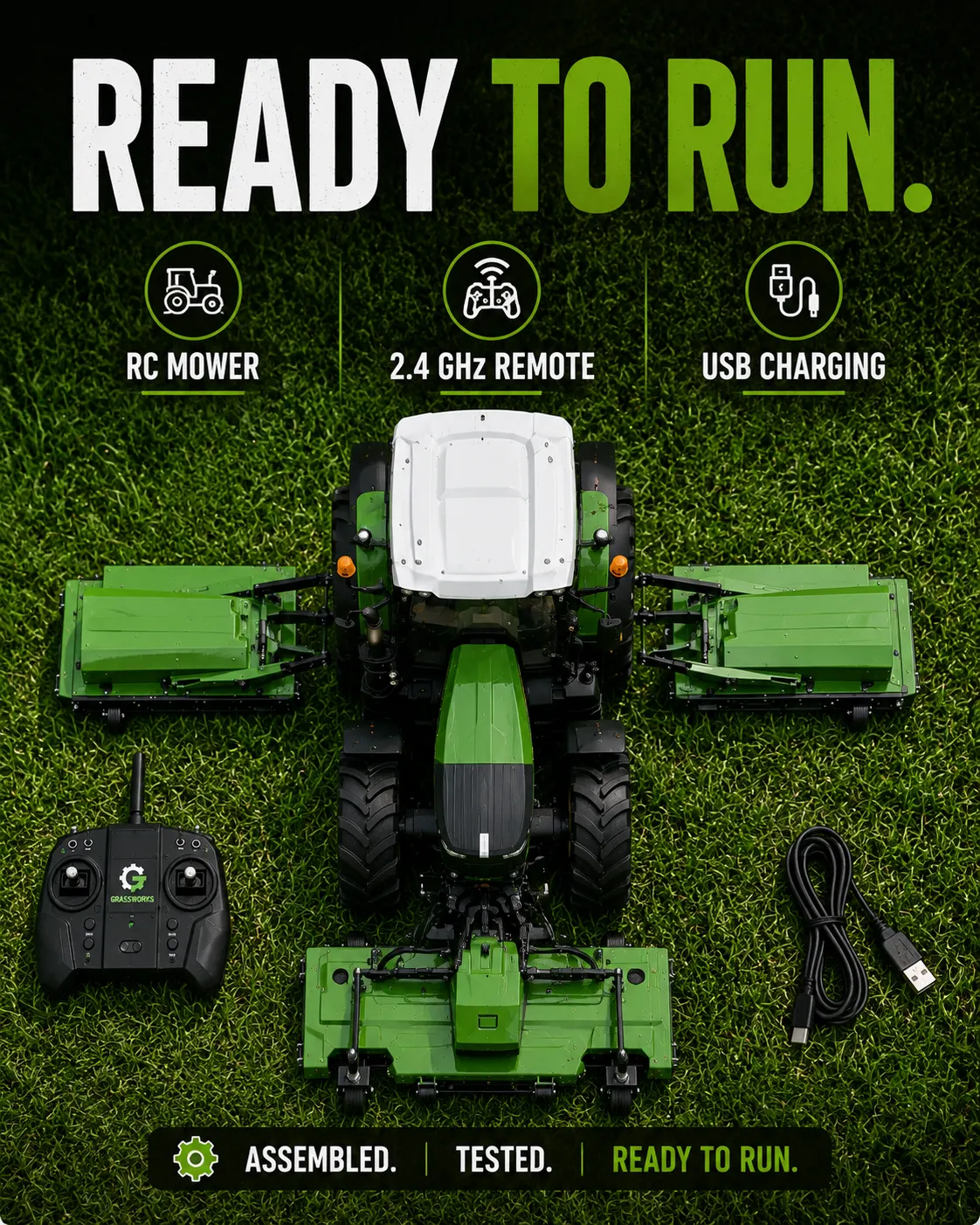GrassWorks GX-64 FoldCut RC Mower - Image 7
