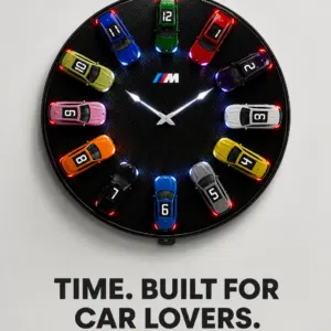M Power 3D Car Wall Clock