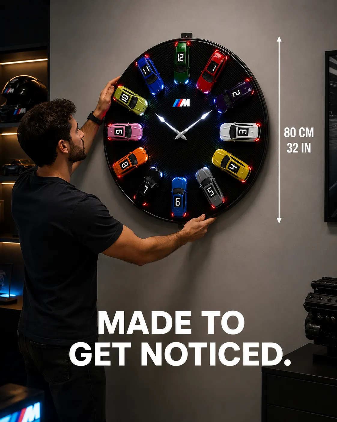 M Power 3D Car Wall Clock - Image 5