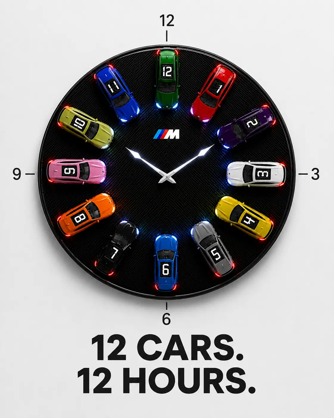 M Power 3D Car Wall Clock - Image 4